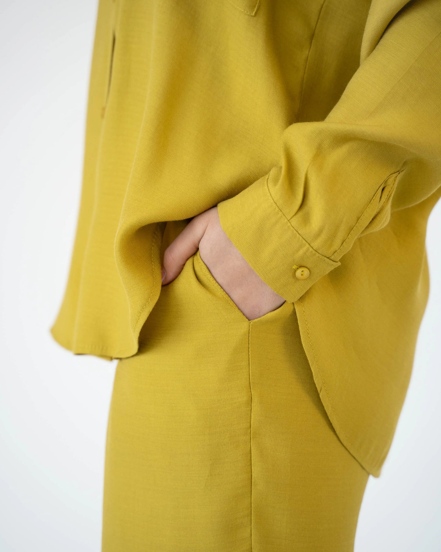 RELAXED FIT SHIRT & TROUSER CO-ORD - LIME - Brand By BIBI