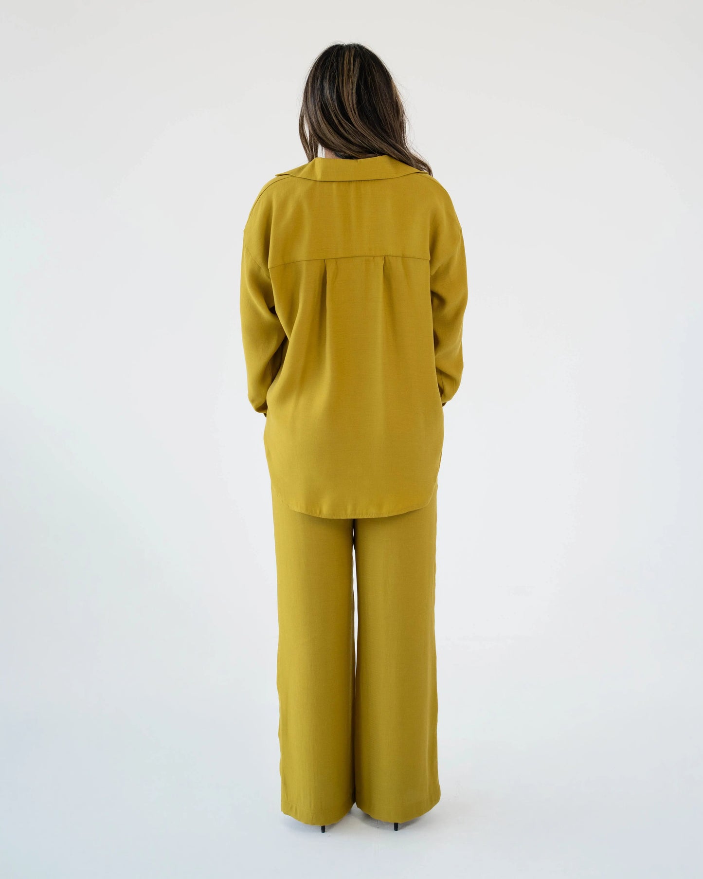 RELAXED FIT SHIRT & TROUSER CO-ORD - LIME - Brand By BIBI
