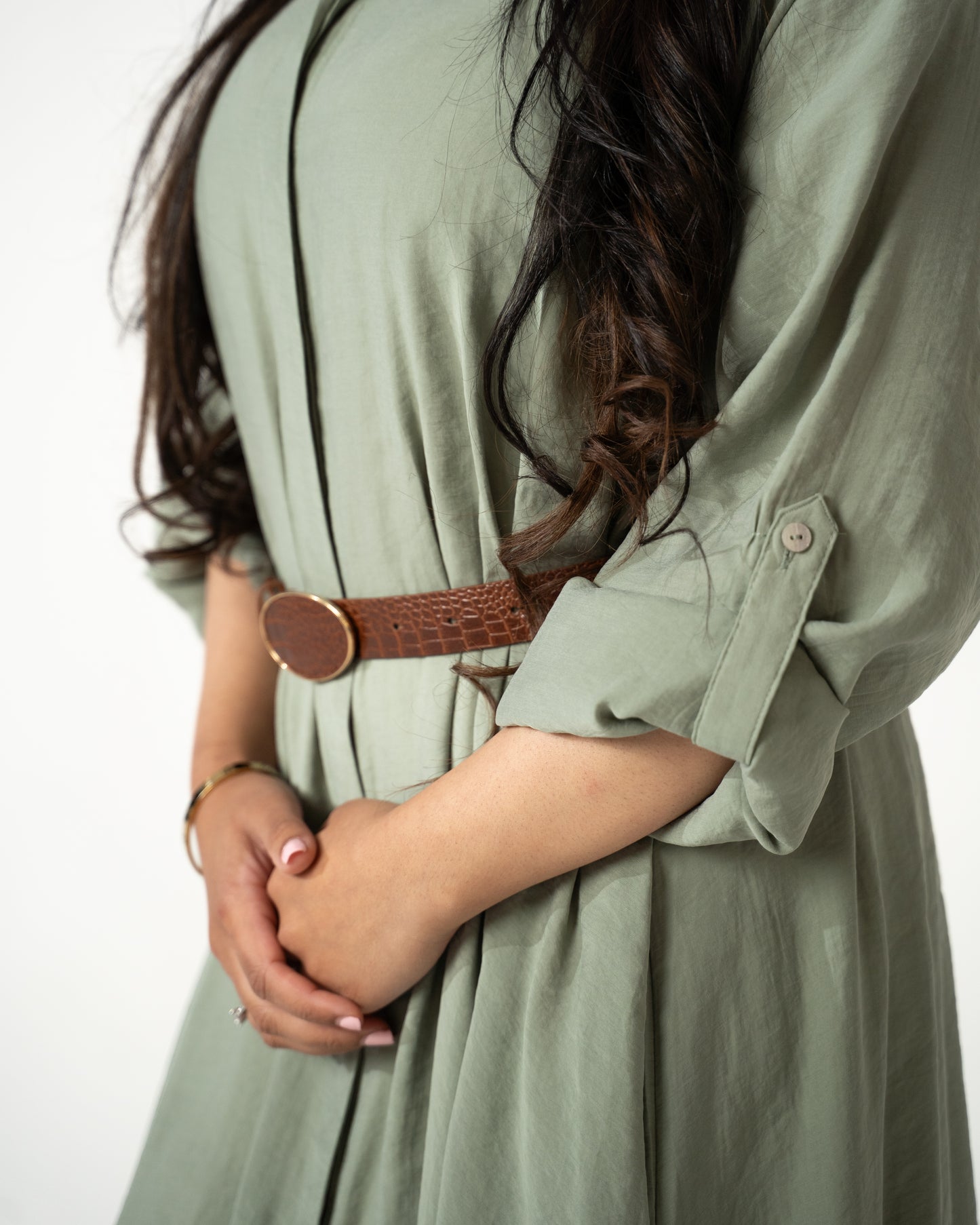 Sahara Modal Shirt Dress – Sage - Brand By BIBI