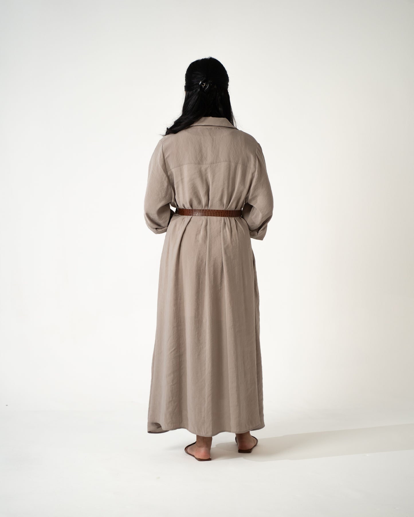 Sahara Modal Shirt Dress – Stone - Brand By BIBI