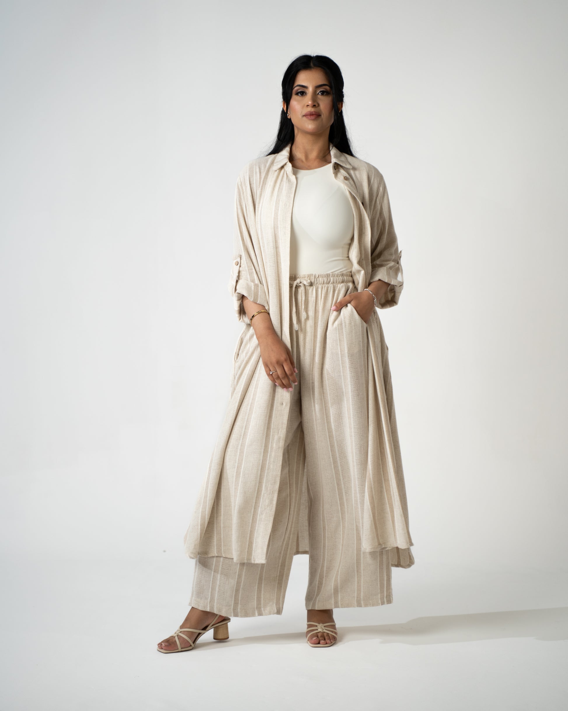 Amal Set - Sand Dune (Striped) - Brand By BIBI
