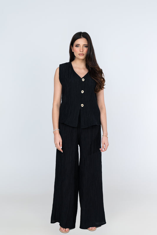 textured sleeveless co-ord