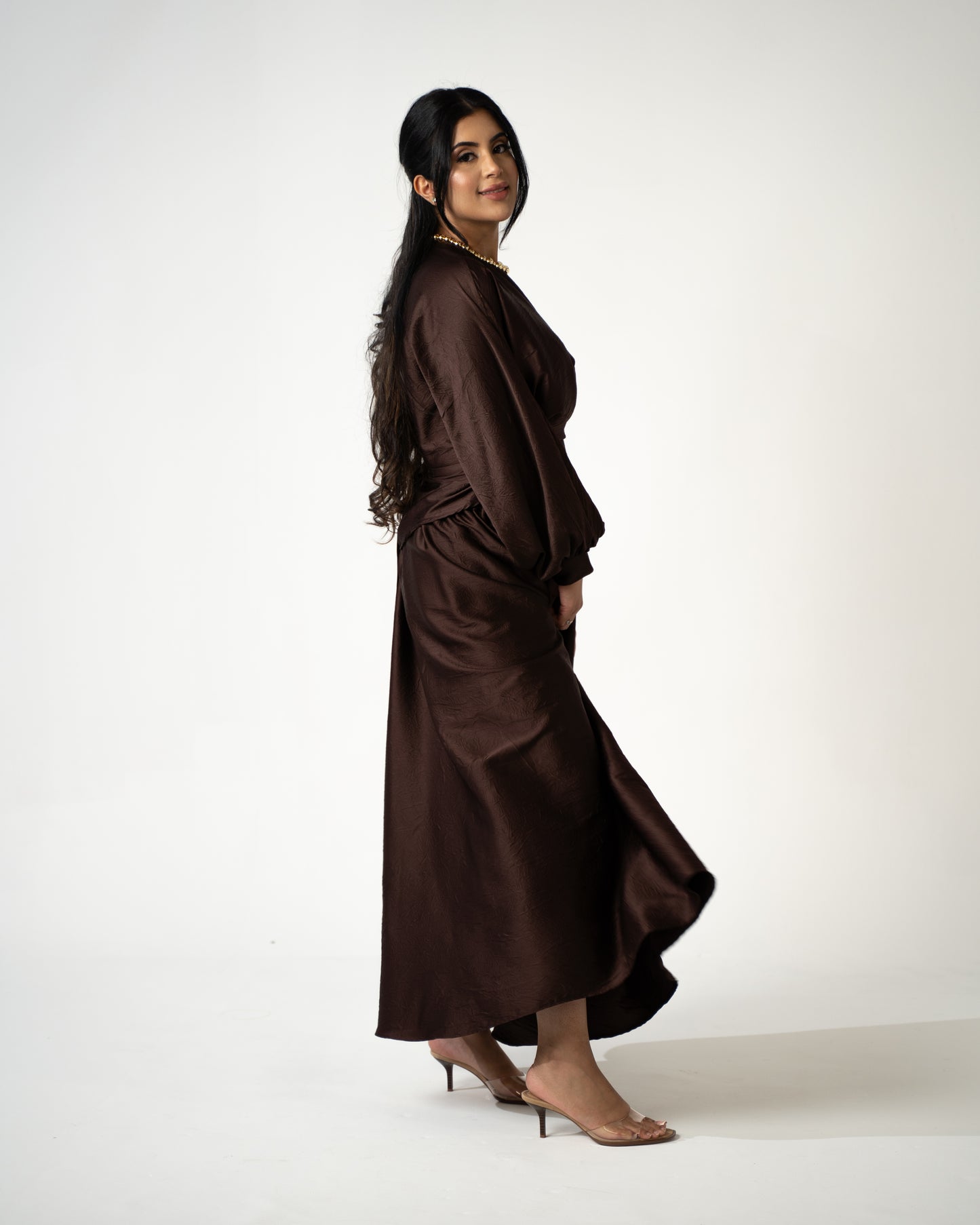 Selma Satin Set - Ganache - Brand By BIBI