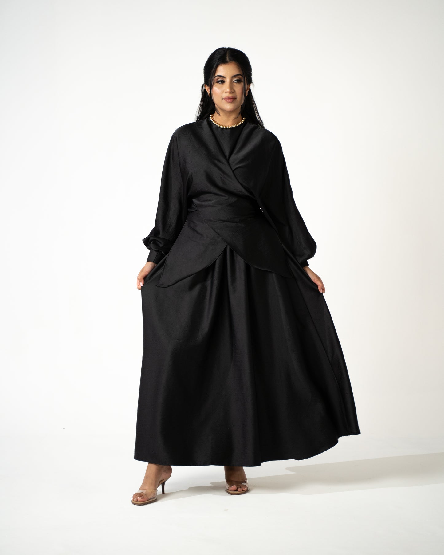 Selma Satin Set - Onyx - Brand By BIBI