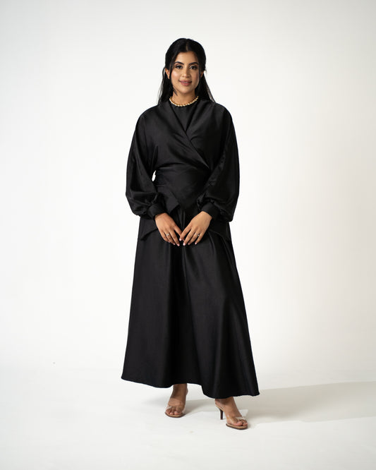 Selma Satin Set - Onyx - Brand By BIBI