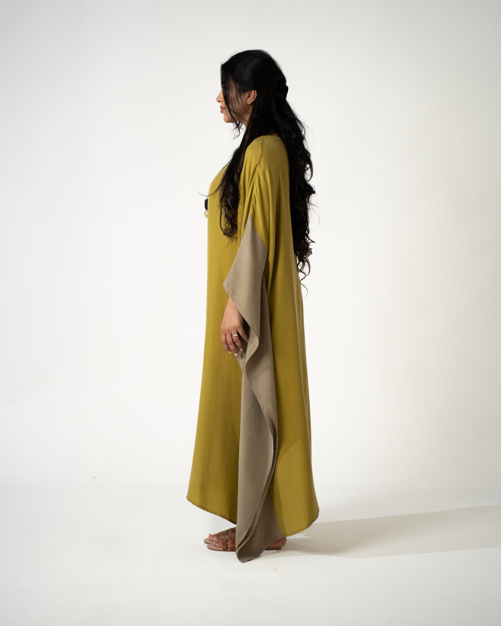 The Amira Kaftan – Olive Gold - Brand By BIBI