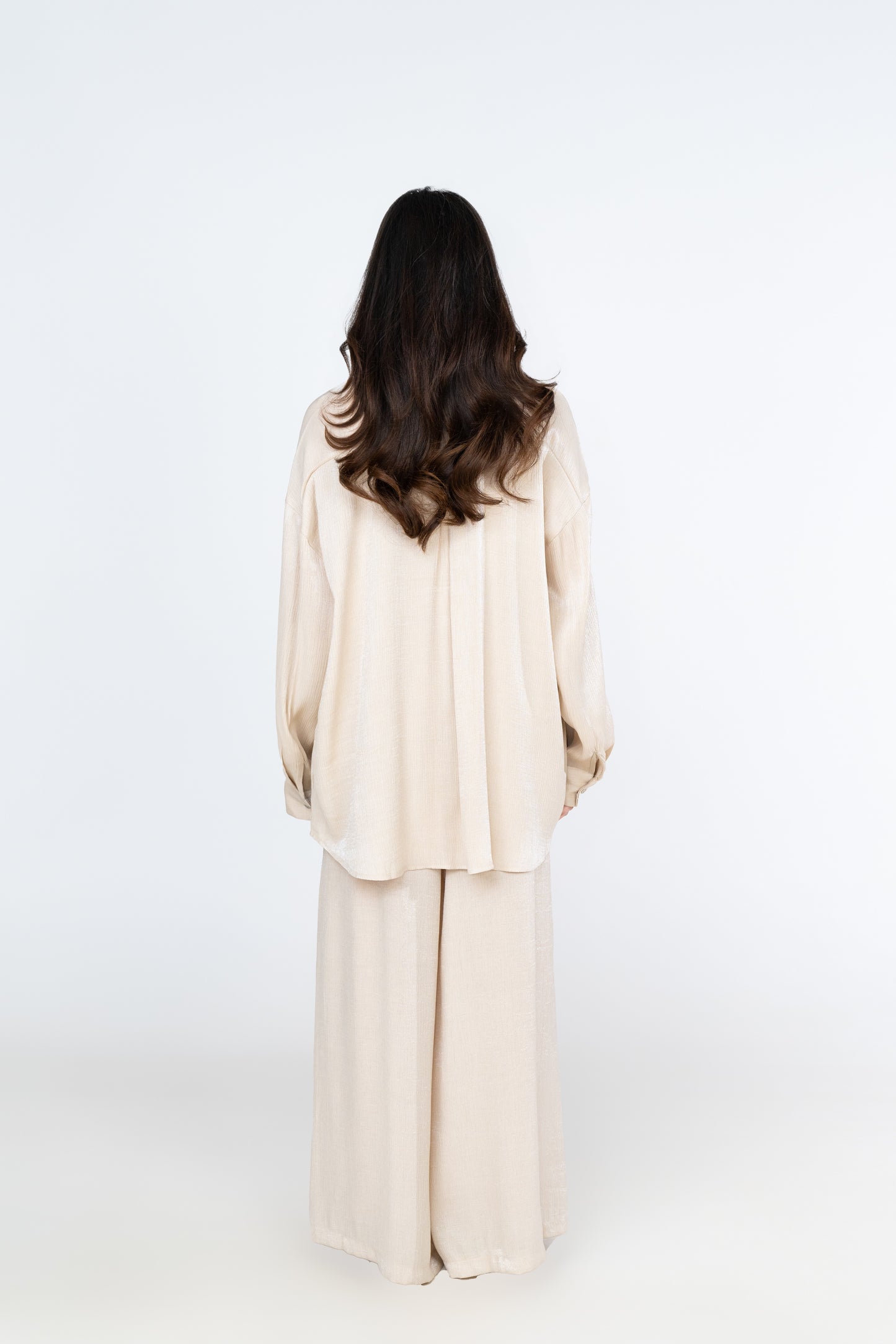 Relaxed Fit Textured Co-Ord - Ecru - Brand By BIBI